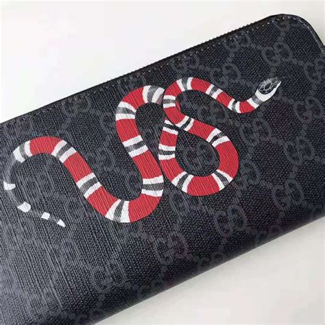 gucci gg supreme wallet fake|GG Supreme Black Kingsnake Print Large Wallet .